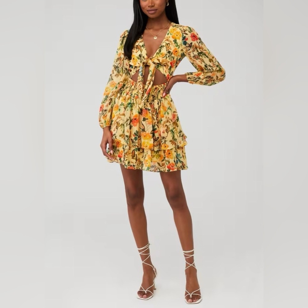 Rays For Days Floral Dress Yellow UEC